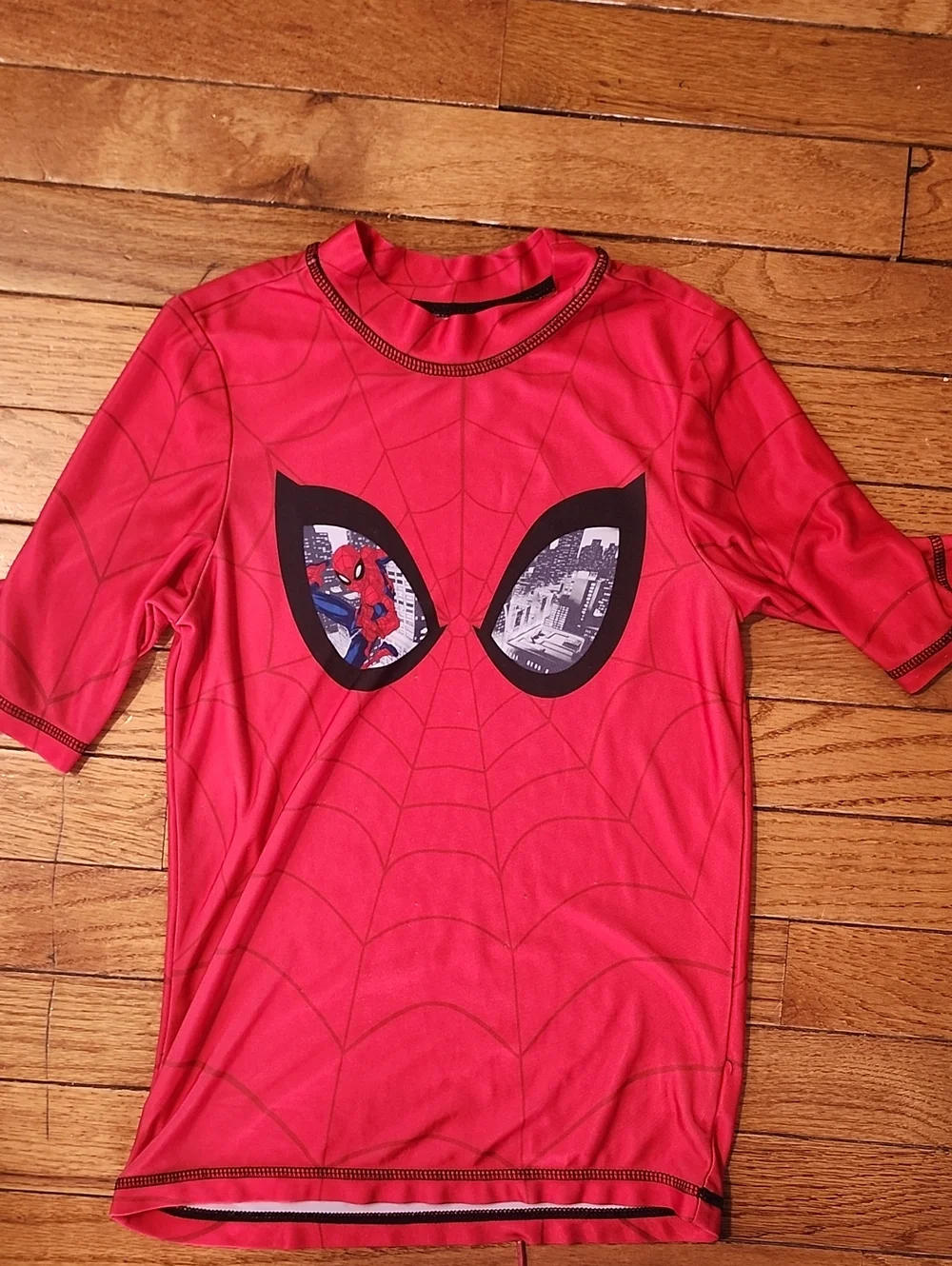 🕷Youth Marvel Spider-Man Red & Blue Kids Swim w/Rashguard Set; Large (10-12)